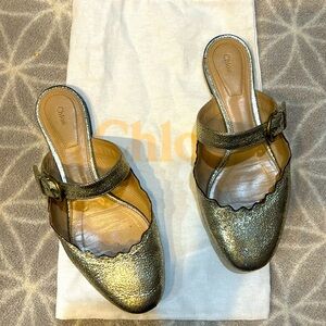 Chloe Gold Lauren Mules